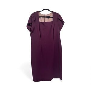Connected Apparel Rich Purple Midi Dress